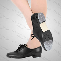 Zapato de baile Danc'in Hombre de Terciopelo liso Negro con Tacón